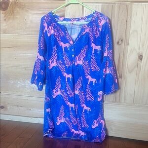 Lilly Pulitzer Blue and Pink Dress